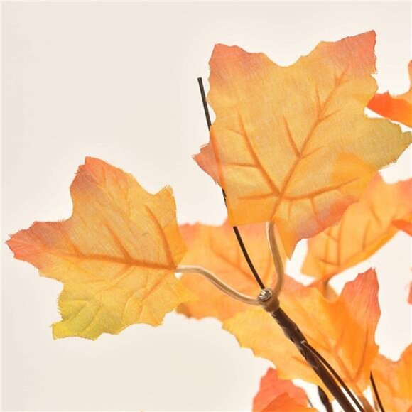 Lighted Artificial Fall Maple Tree Clearance Operated Tabletop Autumn Tree - Picture 6 of 8